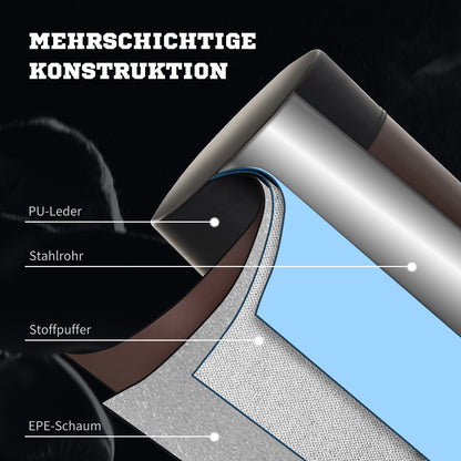 HOMCOM Standboxsack Boxpuppe Boxdummy DummyTraining Boxpartner Boxsack Box 158-186 cm Höhenverstellbar NEU Schwarz+Braun