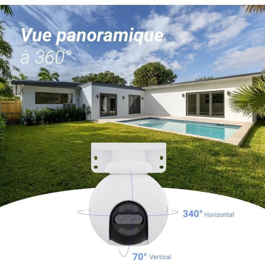 Motorized camera - EZVIZ - H80x Dual - 4K - Color night vision - Two-way audio