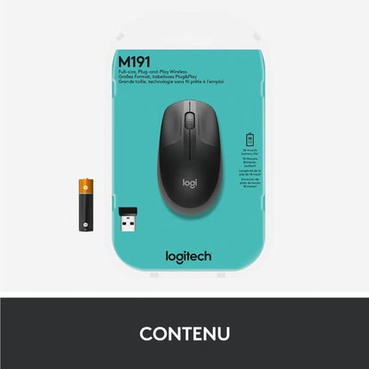 LOGITECH - M190 Mid Gray Wireless Mouse