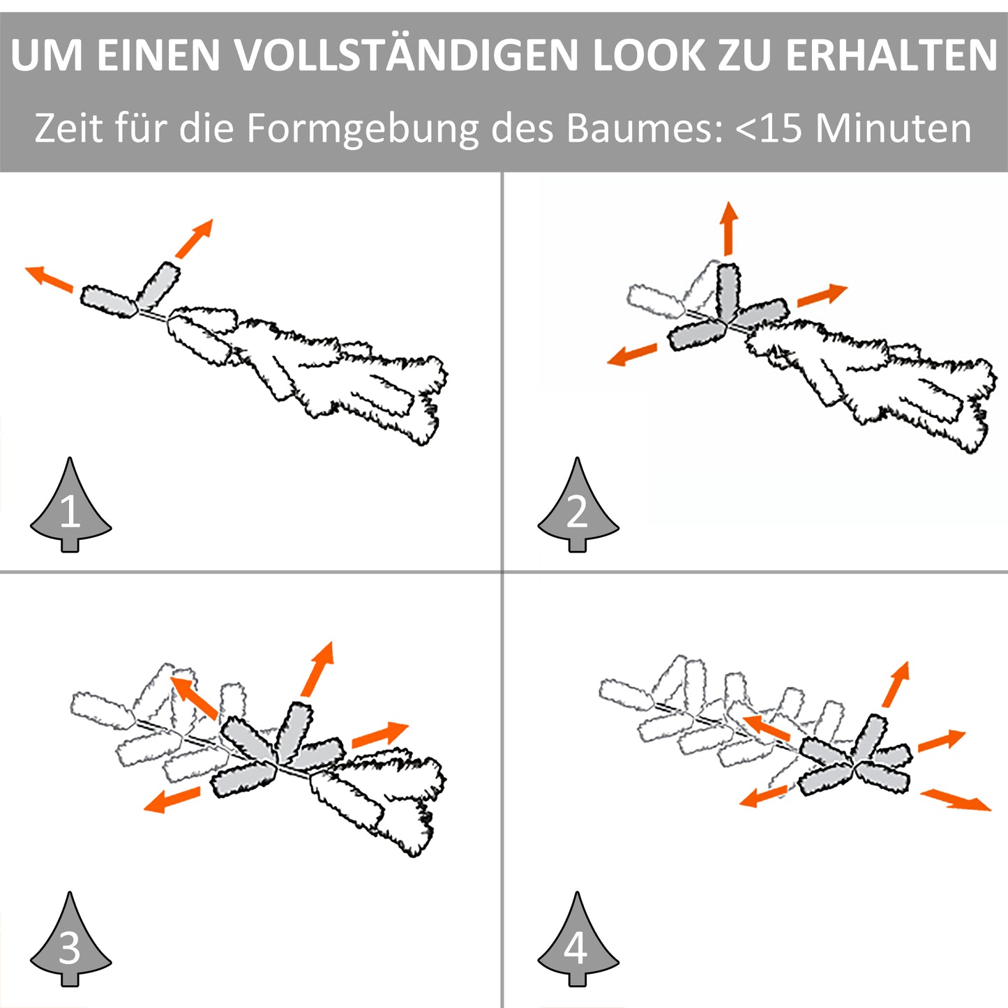 HOMCOM Mini Weihnachtsbaum mit künstlichem Schnee, 60 cm hoch, mit Zementständer, Mehrfarbig