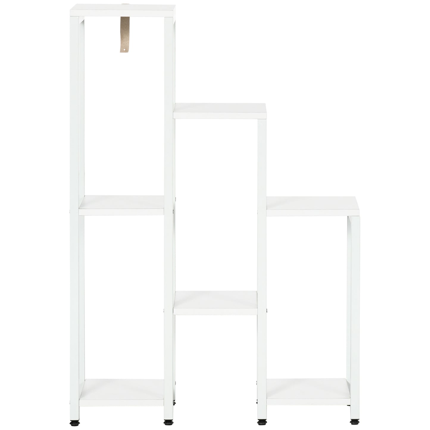 Outsunny Blumenständer, Pflanzenständer, 7 Ebenen, für Innen- und Außenbereiche, Stahl, weiß, 65 x 23 x 94,5cm