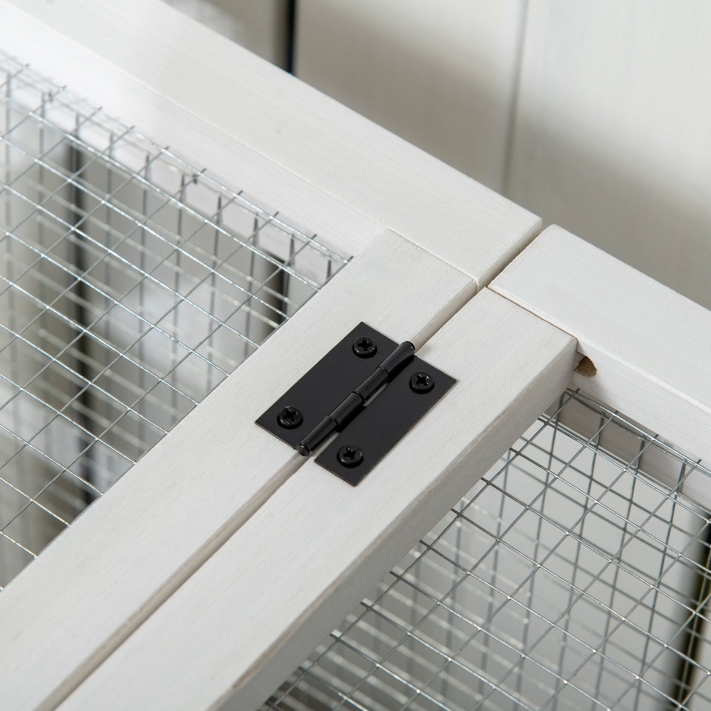 PawHut Kleintierstall für Zwergkaninchen, Meerschweinchen, mit Rädern, 108 x 58 x 73,5 cm, Kaffee