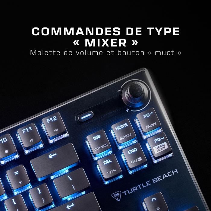 Compact mechanical RGB gaming keyboard - TURTLE BEACH - Vulcan TKL - Black