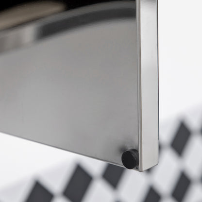 kleankin Spiegelschrank, Badschrank, 3 Spiegeltüren, 5 Innenböden, Edelstahl, Farbe: Silber, 70 x 12 x 55 cm