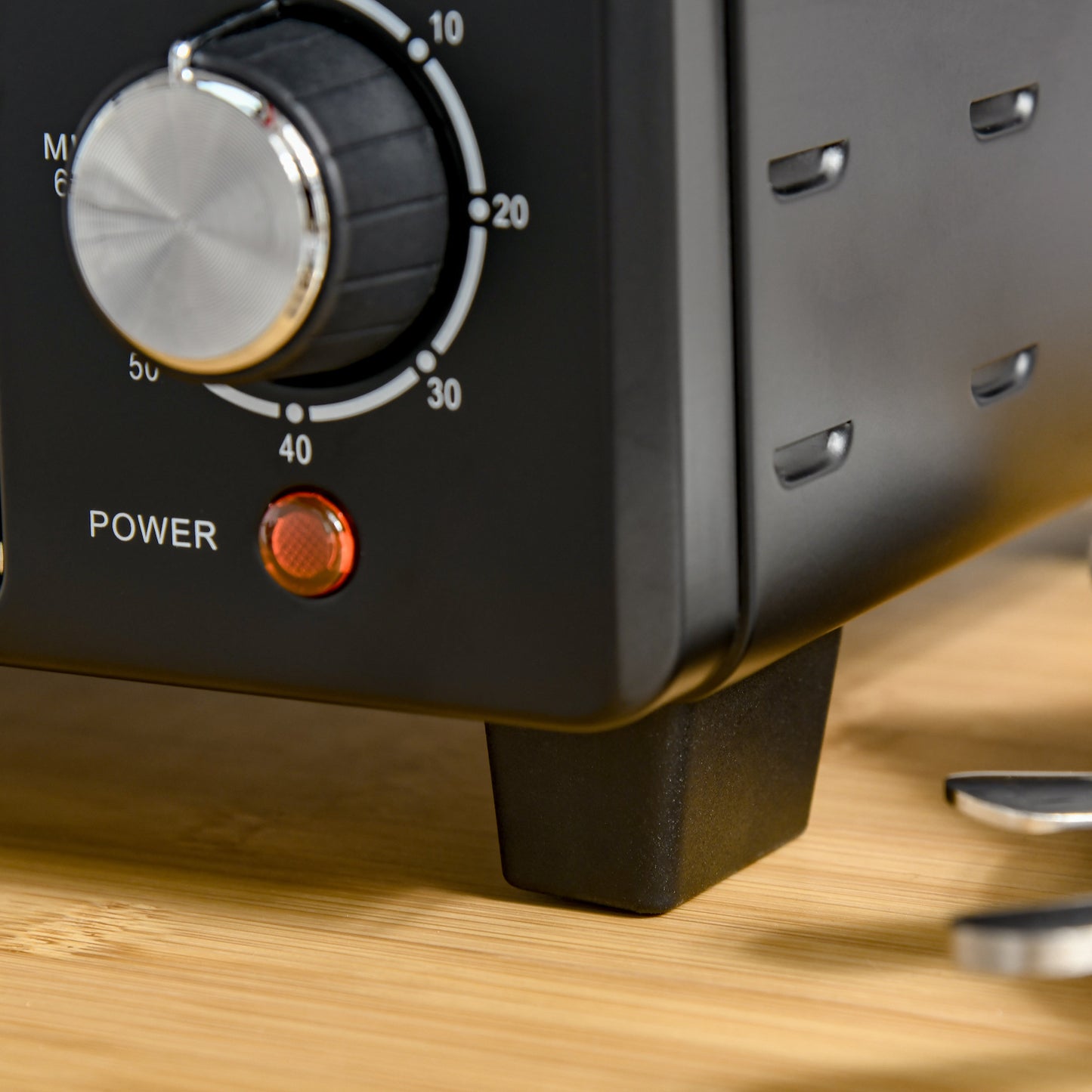 HOMCOM Minibackofen, 21 L Toasterofen mit 1 Drahtgestell und 1 Backblech, 3 Kochmodi, 100 °C-230 °C, Edelstahl, Glas, Schwarz