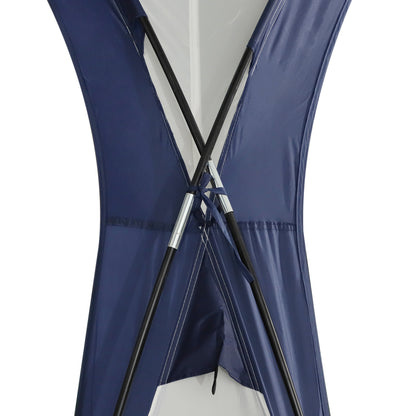 Outsunny Kuppelzelt für 6-8 Personen, Pavillon, Schutz vor Sonne und Nieselregen, 3,5 x 3,5 x 2,22 m, Cremeweiß