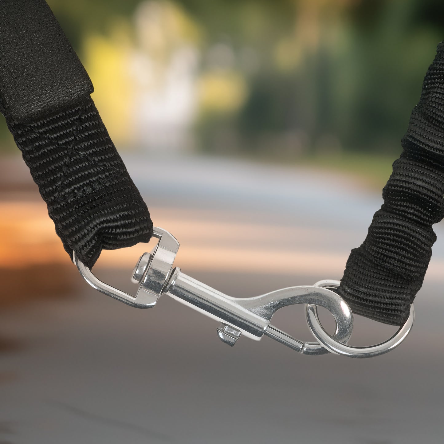 PawHut Hundeleine fürs Fahrrad, elastisk Seil, Stahlrohr, 124 cm, Schwarz