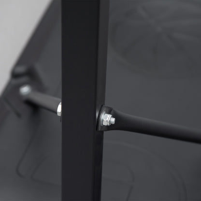 HOMCOM Basketballkorb, höhenverstellbar, befüllbarer Standfuß, hochstabil, schwarz, 131 x 49 x 195-250 cm