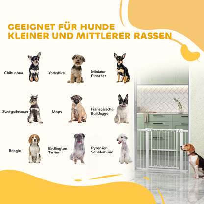 PawHut Türschutzgitter Hund, 76-104 cm Absperrgitter ohne Bohren, Treppengitter