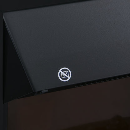 HOMCOM Elektrischer Kamin, 2 Leistungsstufen, Fernbedienung, Timer, realistischer Flammeneffekt, Schwarz+Weiß