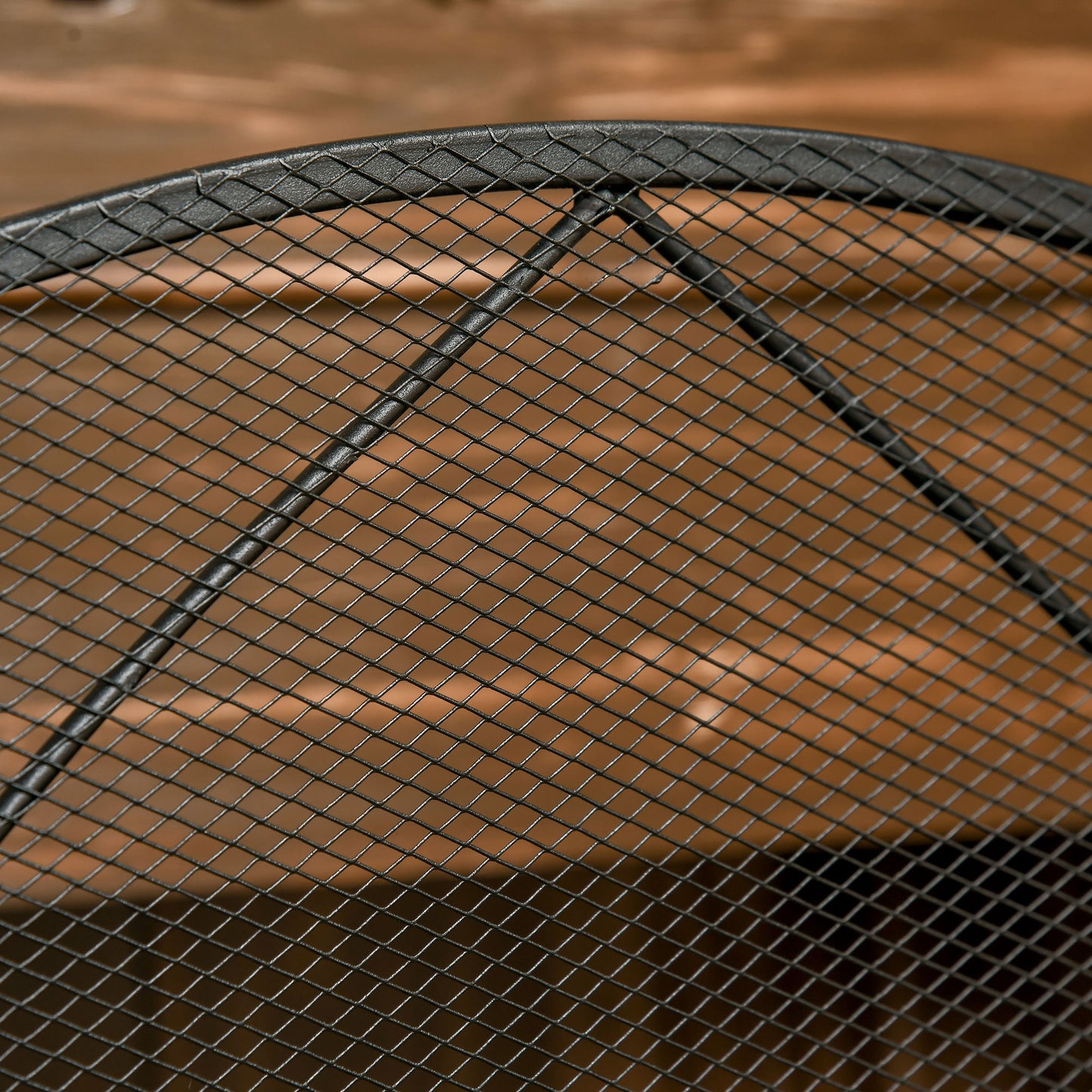 HOMCOM Funkenschutz für Kamine, dreifach faltbar, Metallstruktur, Beschichtung, 108x2x76 cm, Schwarz