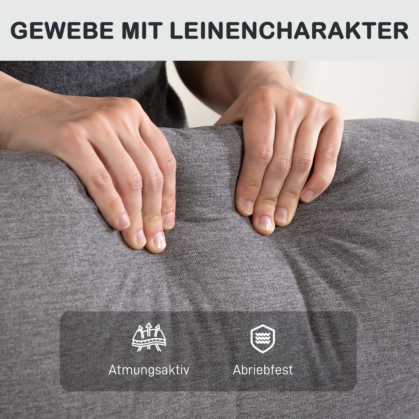 HOMCOM Verstellbarer Relaxsessel mit Fußstütze, Moderner Polstersessel, Dunkelgrau