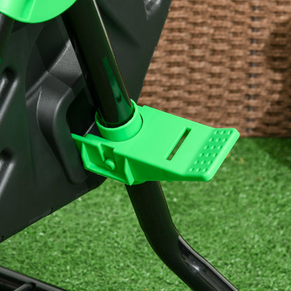 Outsunny Kompostbehälter, 65 Liter Komposter, drehbar, kompakt, 24 Belüftungslöcher, Stahl, Kunststoff, Grün+Schwarz