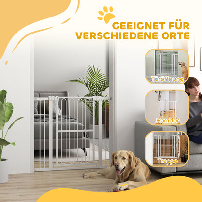 PawHut Türschutzgitter Hund, 76-104 cm Absperrgitter ohne Bohren, Treppengitter