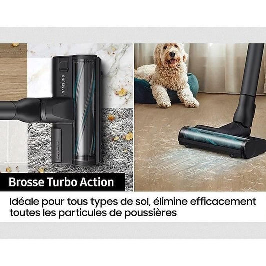 SAMSUNG Jet 75E Complete VS20B75CR5 - Cordless Stick Vacuum Cleaner - 200 AW Power - 60 min Battery Life - Wall Station - 3 Brushes