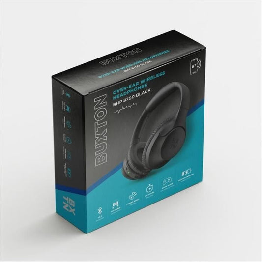 Wireless On-Ear Headphones - Buxton - BHP 8700 BLACK
