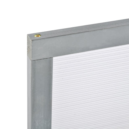 Outsunny Frühbeet Holz und Polycarbonat Treibhaus 90 x 46 x 40 cm Gewächshaus mit Abdeckung wetterfest Frühbeetkasten für Garten Pflanzenbeet Grau