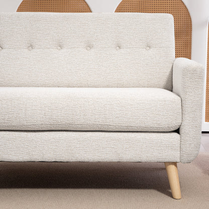 HOMCOM Zweisitzer-Sofa, komfortabel, 134x71x82 cm, Beige