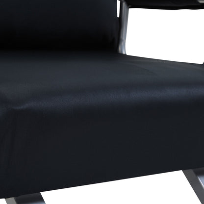 HOMCOM 3-in-1 Schlafsofa, Gästebett, Sessel inklusive Kissen, Schwarz