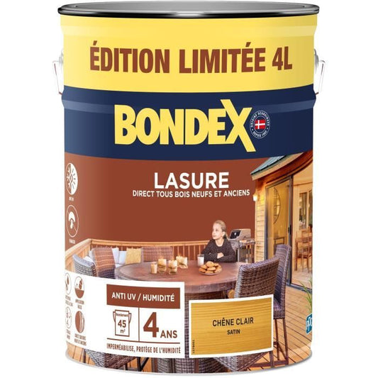 Wood protection stain - Light oak - Matt - BONDEX - 4 L