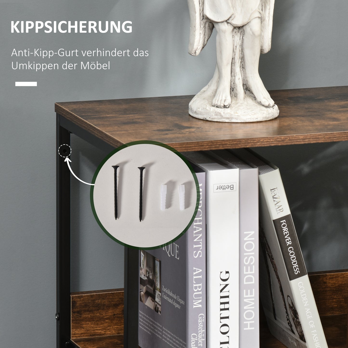 HOMCOM Kommode mit 3 Schubladen aus Leinen Aufbewahrungsschrank mit Ablage Griffen Schwarz