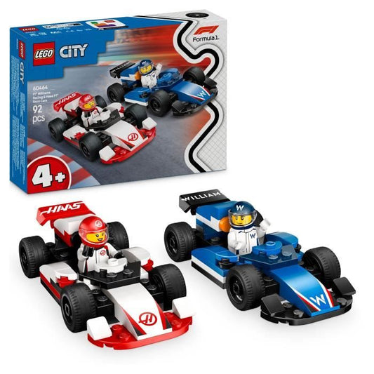 LEGO City 60464 Williams Racing and Haas F1 Racing Cars - Toy for 4 year olds