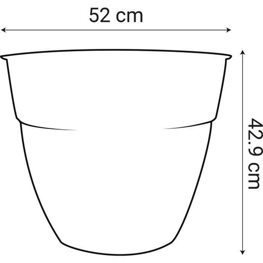 OSAKA Flower Pot Ø 50 cm - Volume 56.8 L - Anthracite gray - EDA
