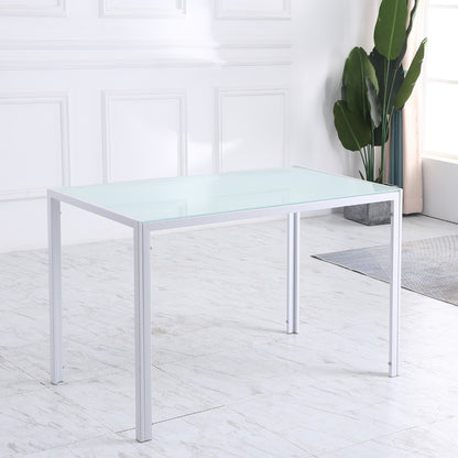 HOMCOM Esstisch Küchentisch großer Tisch, modernes Design, 120 cm x 60 cm x 75 cm, Weiß