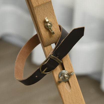 Vinsetto Staffelei, höhenverstellbar, klappbar, natürliches Buchenholz, für Leinwände bis 107H cm