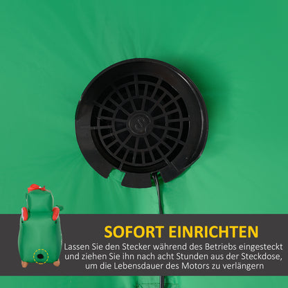 Outsunny Weihnachtsmann mit Schlitten &amp; Rentier, aufblasbar, weiße LED-Beleuchtung, 210 x 80 x 140 cm