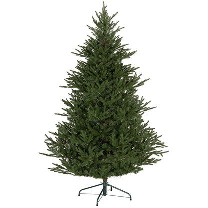 HOMCOM Weihnachtsbaum 183 cm, realistisches Aussehen, Schnellaufbau, inkl. Ständer, feuersicherer Kunststoff