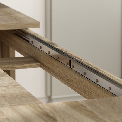 HOMCOM Ausziehbarer Esstisch, von 180 auf 260 cm erweiterbar, für 6-10 Personen, Holz