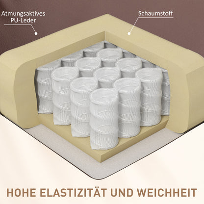 HOMCOM Massagesessel neigbar mit Fernbedienung 94 x 99 x 99cm Kunstleder Braun