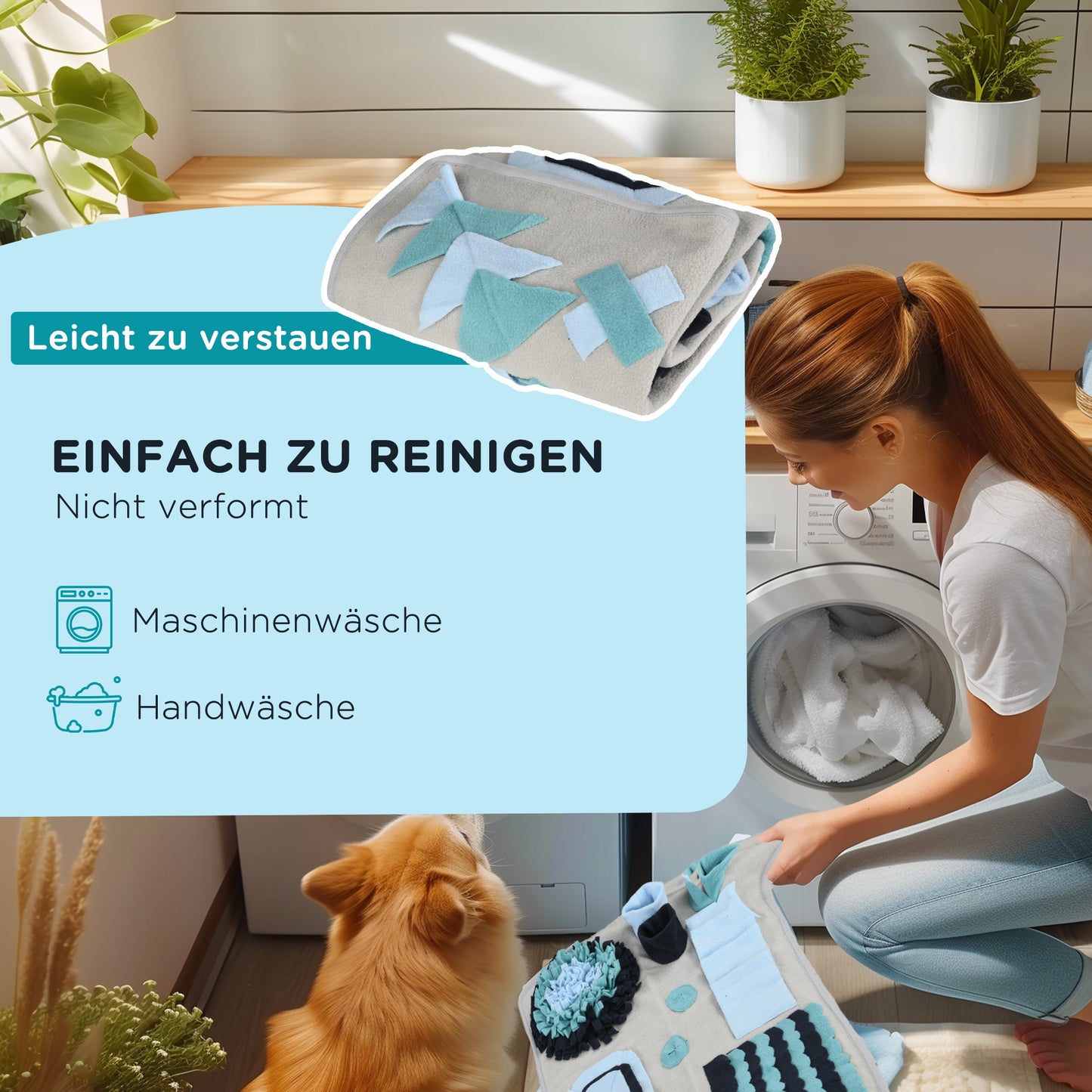 PawHut Hundedecke, komfortabelt, dekorativt element, 74x50x5cm, Mehrfarbig