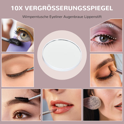 HOMCOM LED-Kosmetikspiegel, 3 Lichtmodi, dimmbar, Touchsteuerung, USB, 62,5 x 49,5cm, Weiß