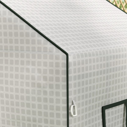 Outsunny Ersatzfolie für Gewächshaus, Ersatzabdeckung mit UV-Schutz, Rolltür, Seitenfenster, 140 x 73 x 190 cm, Weiß