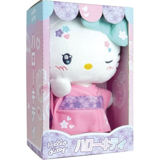 Hello Kitty Kimono Kawai Plush +- 22 cm - JEMINI - Kawaii version with pink kimono and flip-flops.