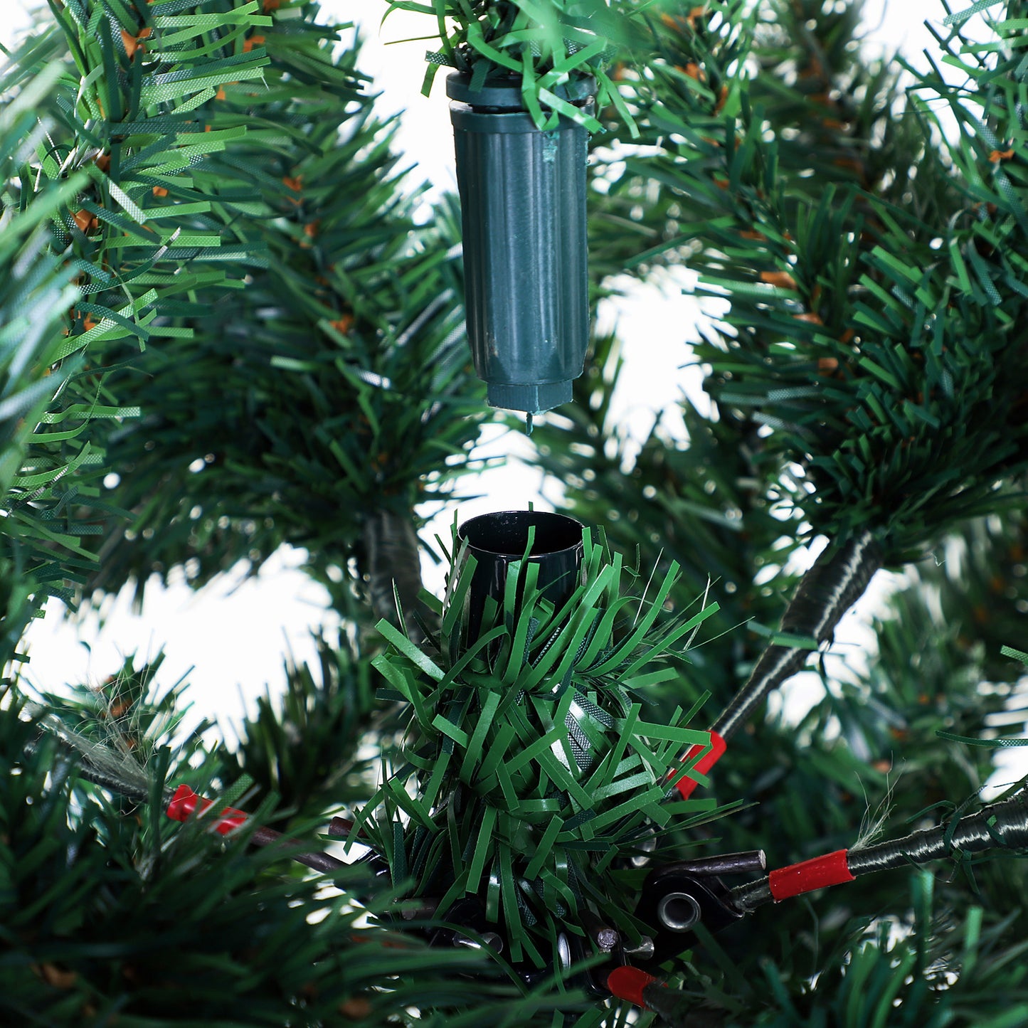 HOMCOM Weihnachtsbaum Christbaum Kunsttanne, 1,2 m, inkl. Ständer, Ø85 cm x 120 cm, Grün