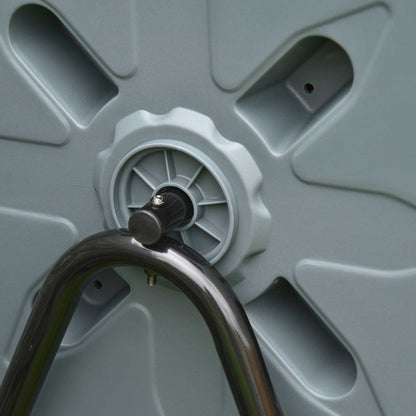 Outsunny Kompostbehälter mit 2 Behältern, 160 L Fassungsvermögen, drehbar, 71 cm x 65 cm x 96 cm, Grau + Grün + Schwarz