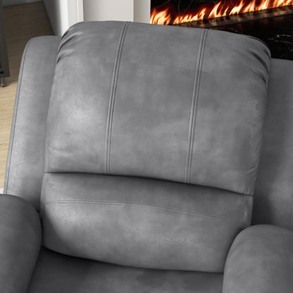 HOMCOM Relaxsessel mit Fußstütze und Liegefunktion, inkl. Getränkehalter, Fernsehsessel, 87 cm x 95 cm x102 cm, Grau