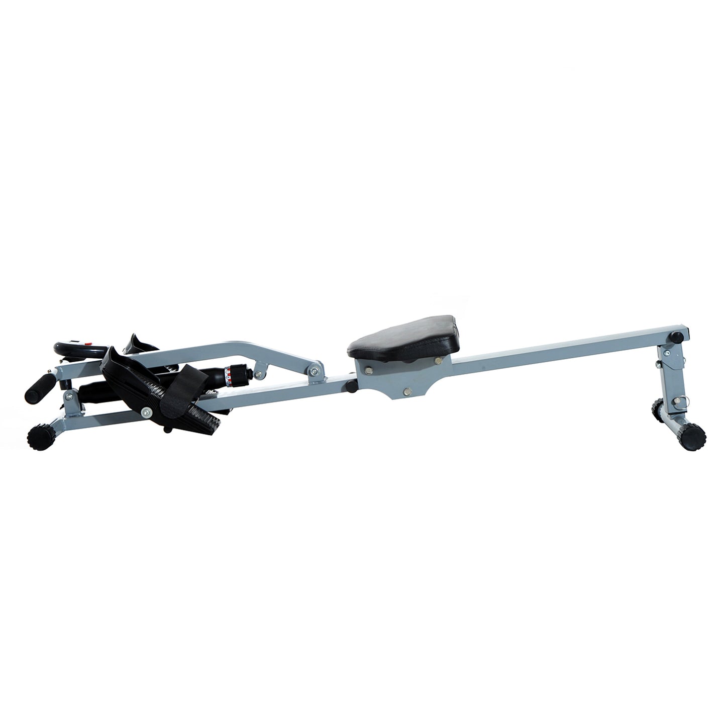 HOMCOM Rudergerät für Zuhause, Hydraulisches Fitness-Rudergerät mit LCD-Display, 12 Widerstandsstufen, Rudermaschine belastbar bis 100kg Fitnessgerät Trainingsgerät für das Ganzkörpertraining
