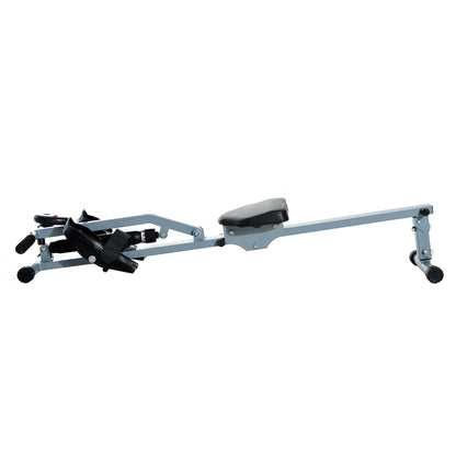 HOMCOM Rudergerät für Zuhause, Hydraulisches Fitness-Rudergerät mit LCD-Display, 12 Widerstandsstufen, Rudermaschine belastbar bis 100kg Fitnessgerät Trainingsgerät für das Ganzkörpertraining