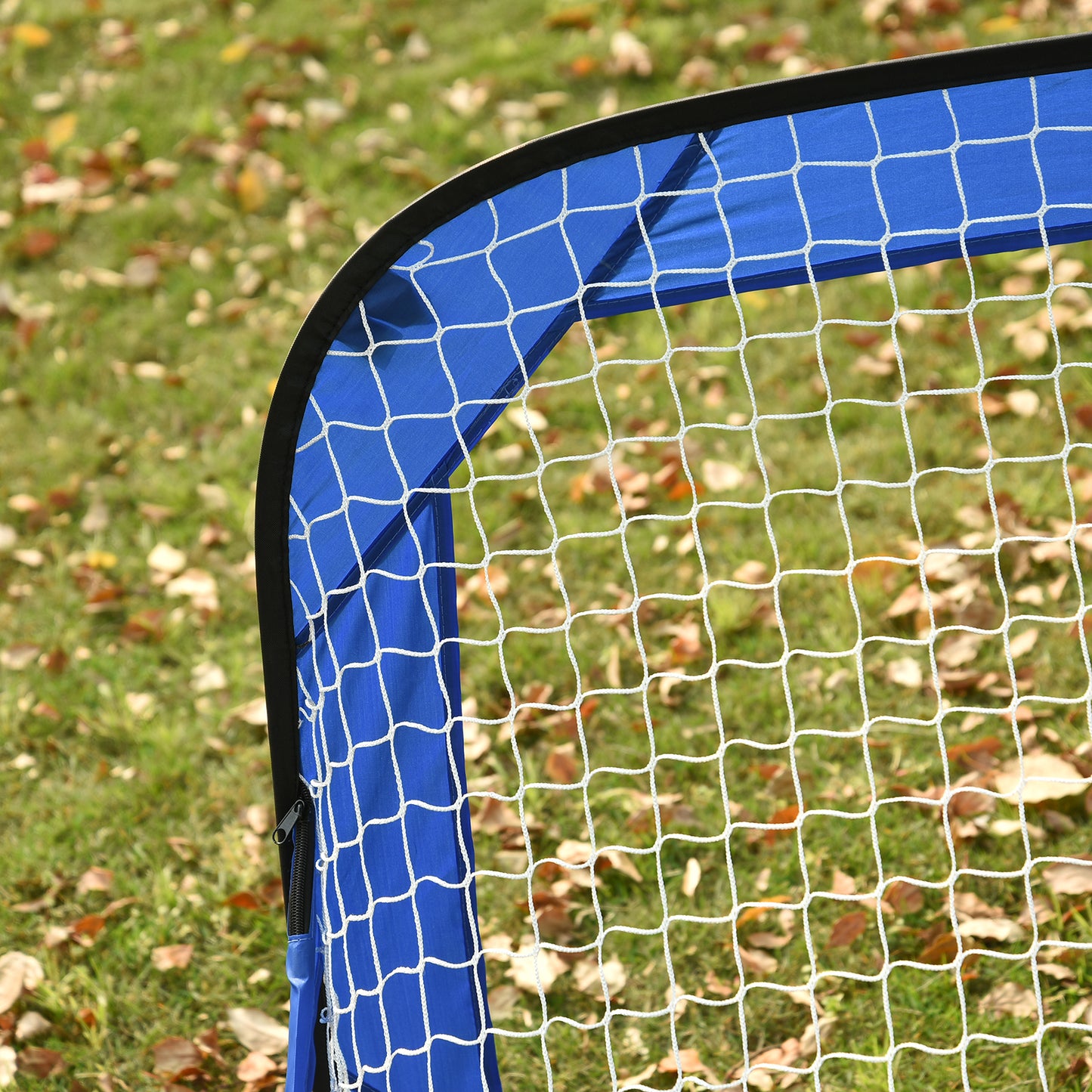 HOMCOM Fußballtore, Pop Up Tor, Tragbares Fußballnetz, 2er Set Minitore, mobil mit Tragetasche, Faltbar, Blau, 123 x 80 x 80 cm