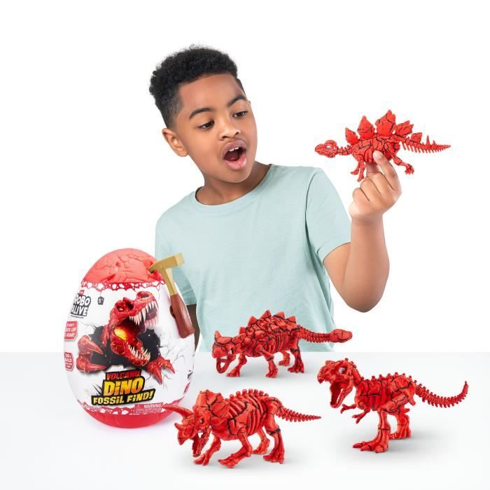 Digging Game - ZURU - ROBO ALIVE Volcano Fossil Find S2 - Dinosaur Fossils - Sounds and Lights - Rock and Sand