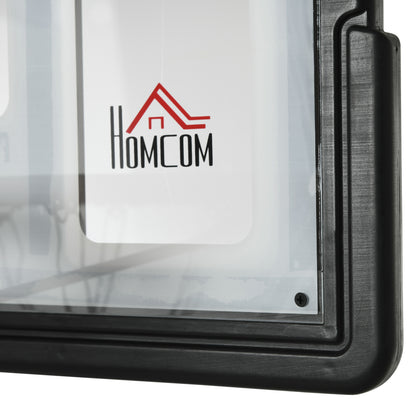 HOMCOM Basketballständer mit Rädern rollbar 210-260 cm höhenverstellbar Basketballkorb mit Ständer geeignet für den Außen- und Innenbereich Stahl Kunststoff Schwarz