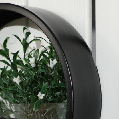 Outsunny Pflanzgefäße für die Wand, 3er-Set, ineinander stapelbar, Stahl+Acryl, schwarz