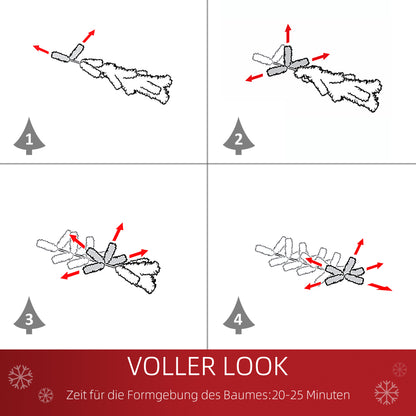 HOMCOM künstlicher Weihnachtsbaum 1,5 m Christbaum Tannenbaum PVC PE Metall Grün Ø105 x 150 cm