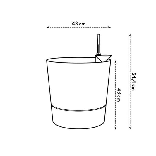ELHO - Flowerpot - Greensense Aqua Care Round 43 - Light Cement - Indoor/outdoor - Ø 43 x H 42.5 cm