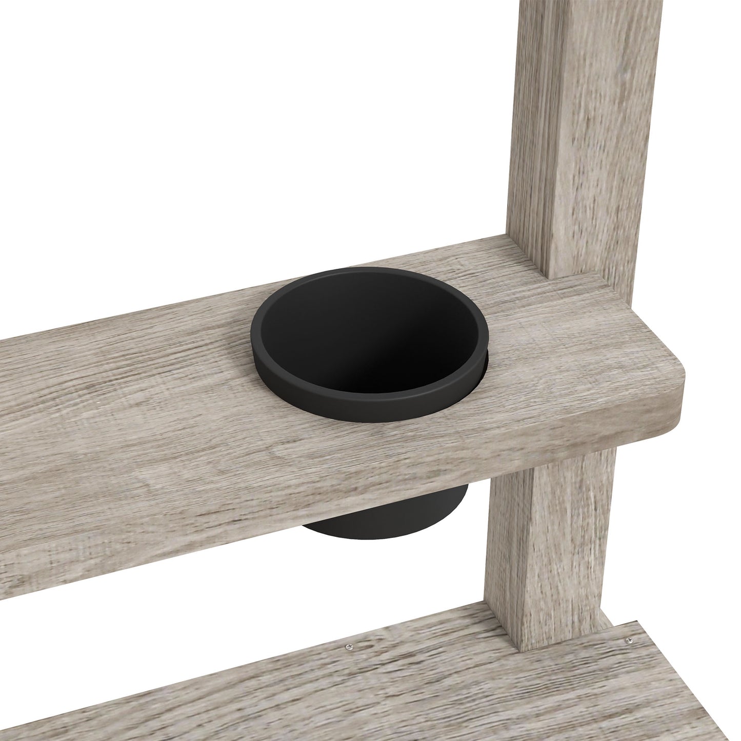 Outsunny Sandkasten mit Wasserstation, 2 Pflanzkästen, behandlades Massivholz, 154 x 80 x 60cm, Grau