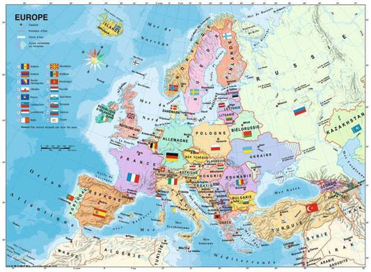 Puzzle 200 pcs Carte d'Europe